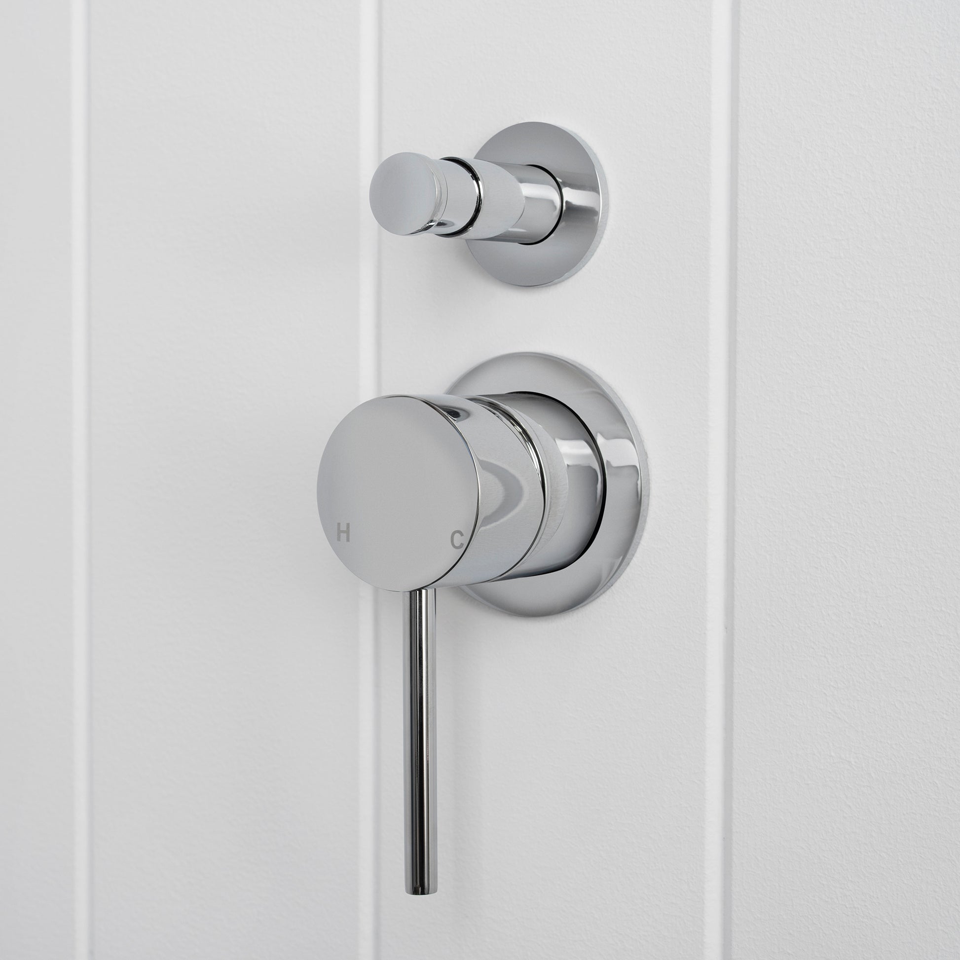 Cannes Shower Diverter and Mixer Chrome