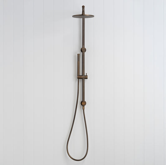Corsica Dual Shower Head Antique Brass