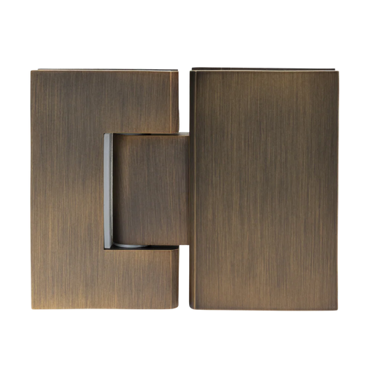 Geneva Shower Hinge Glass to Glass Antique Brass
