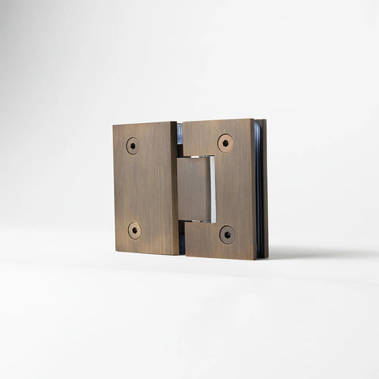Geneva Shower Hinge Glass to Glass Antique Brass