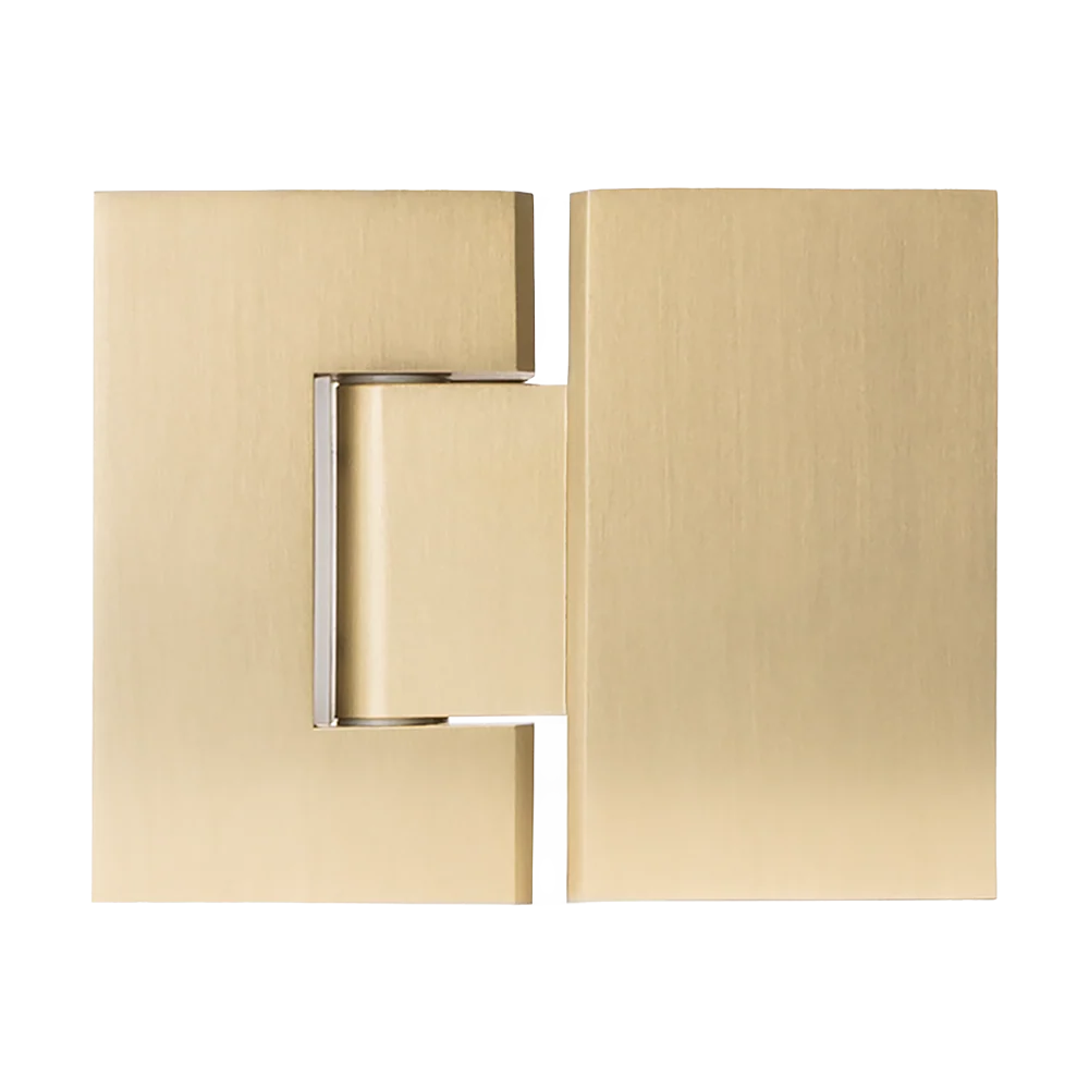 Geneva Shower Hinge Glass to Glass Brushed Brass
