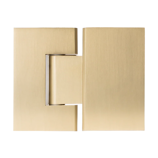 Geneva Shower Hinge Glass to Glass Brushed Brass