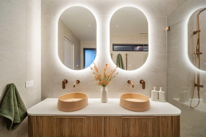 Riviera Oval Ambient LED Mirror
