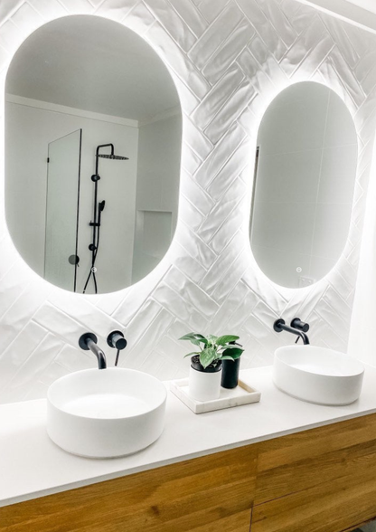 Riviera Oval Ambient LED Mirror