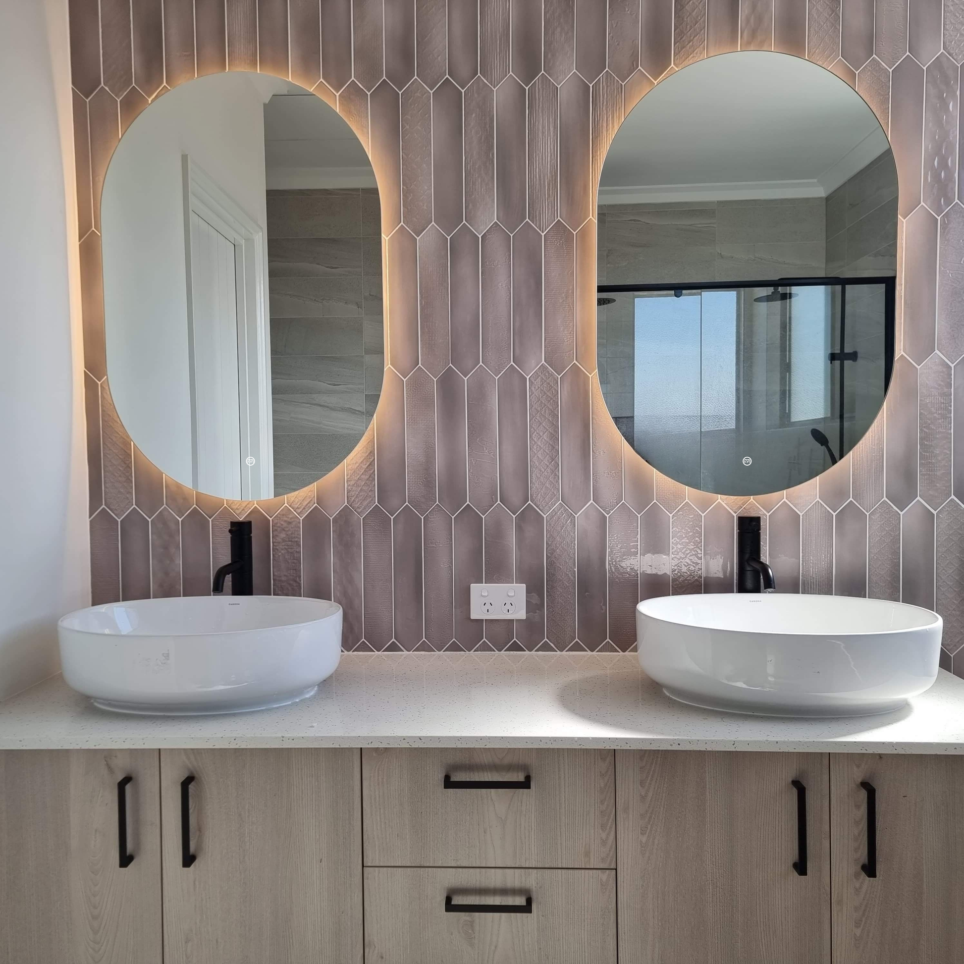 Riviera Oval Ambient LED Mirror