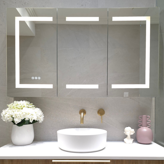 Rectangle frameless LED bathroom cabinet by Invogue