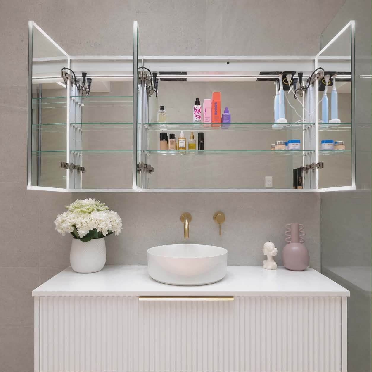1200mm wide Frameless LED mirror cabinet with internal powerpoint by Invogue