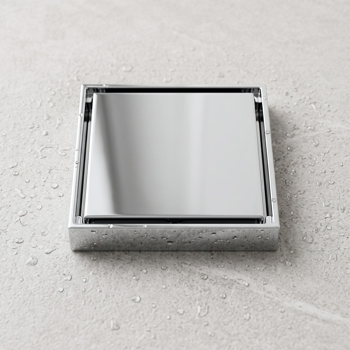 Close-up of the Granada Tile Insert Floor Waste in Chrome