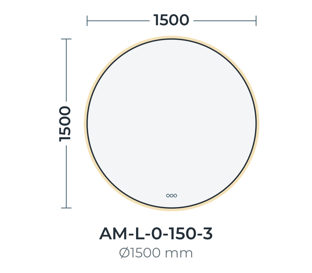 Amalfi 1500 mm round dimensions