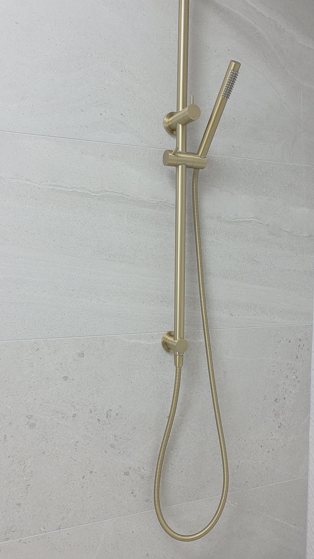 Corsica Dual Shower Head in Brushed Brass