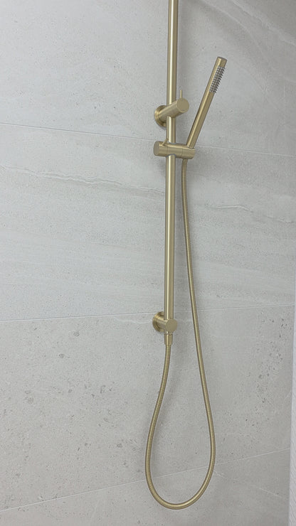 Corsica Dual Shower Head in Brushed Brass