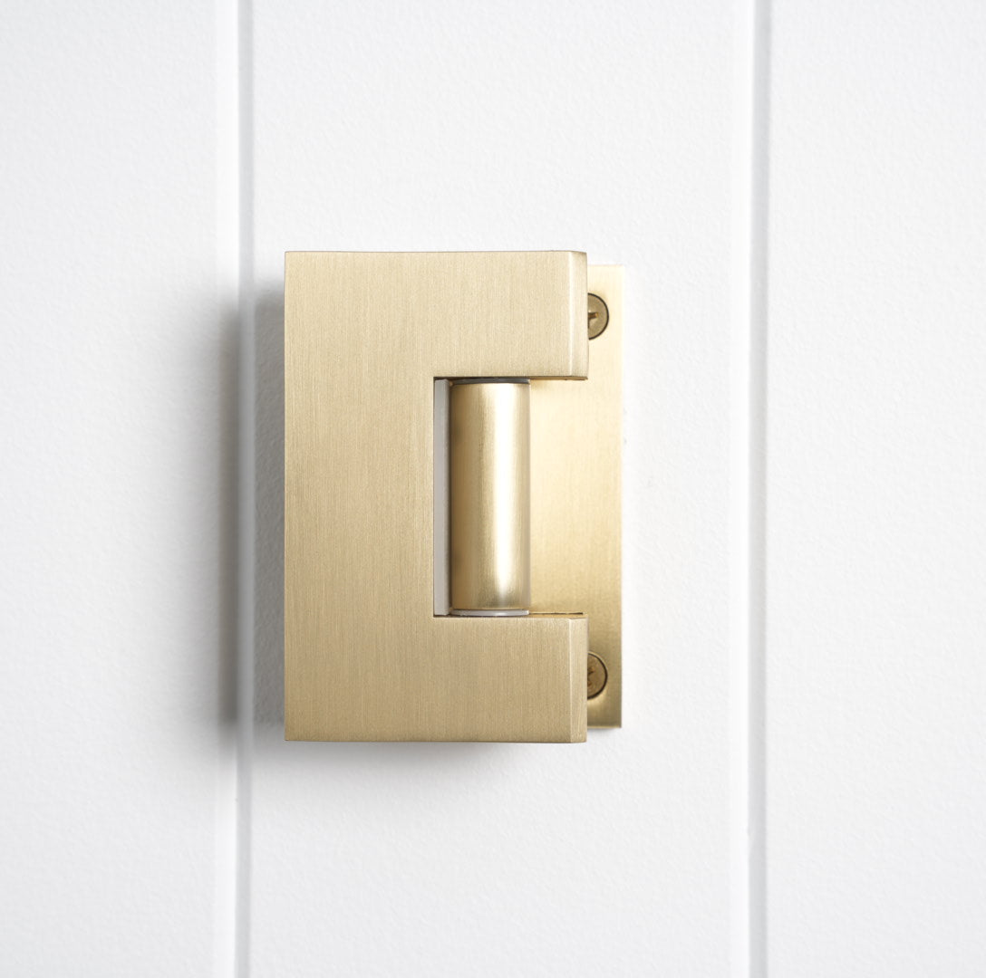 Rennes Shower Hinge Glass to Wall Brushed Brass