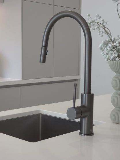 Porto Pull-Out Kitchen Mixer Gunmetal