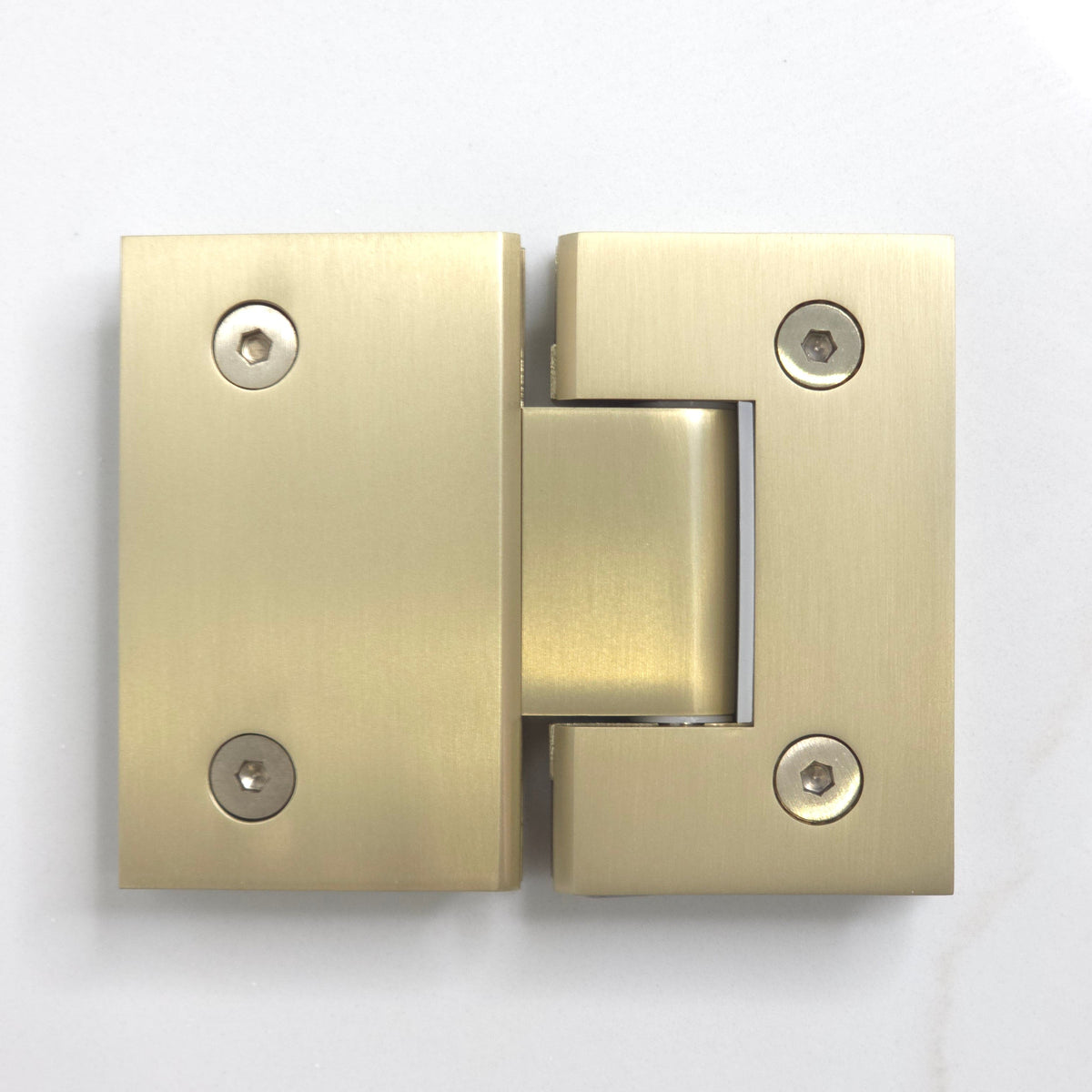 Geneva Shower Hinge Glass to Glass Brushed Brass