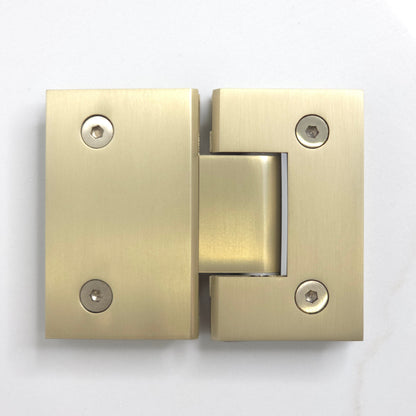 Geneva Shower Hinge Glass to Glass Brushed Brass