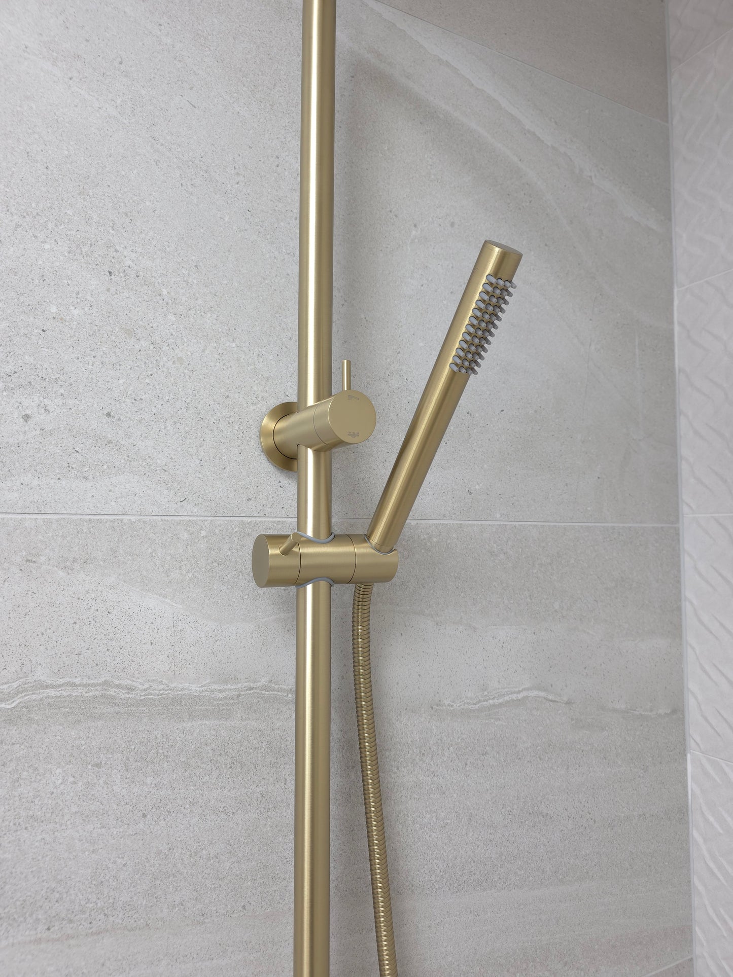 Corsica Dual Shower Head in Brushed Brass