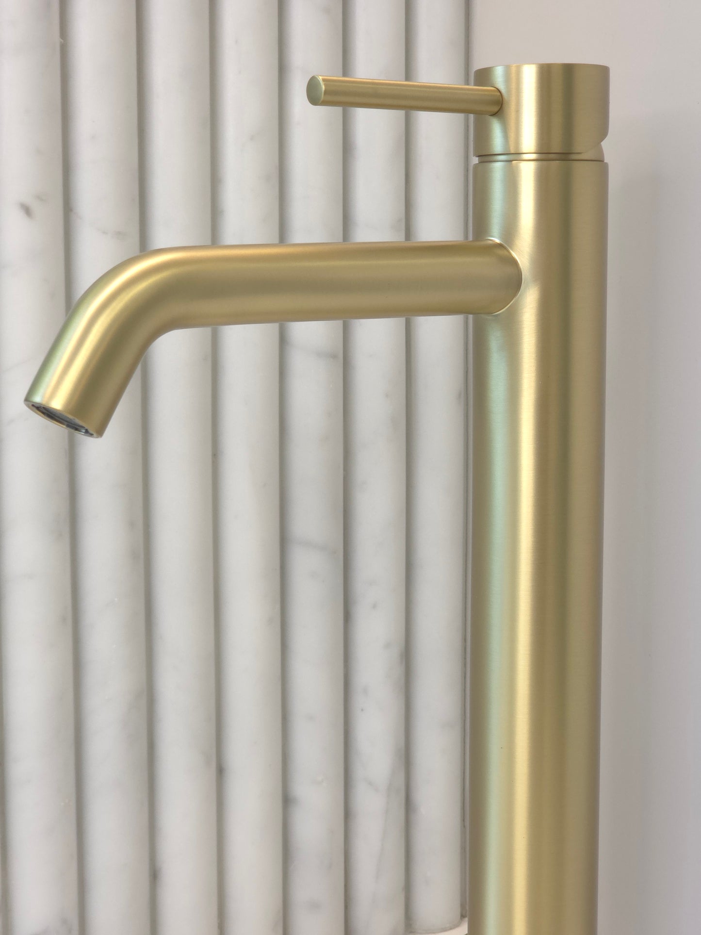 Vienna Tall Basin Mixer Brushed Brass