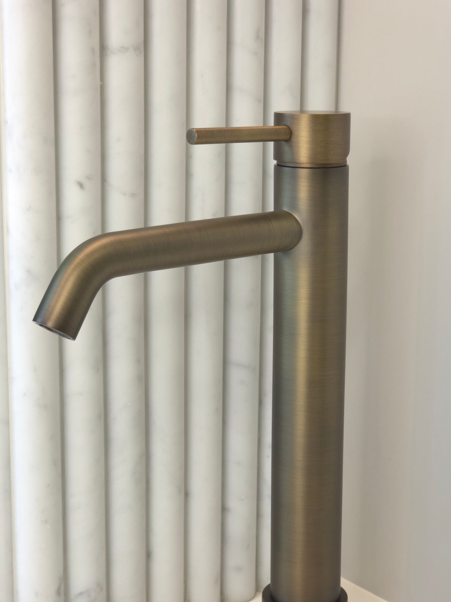 Vienna Tall Basin Mixer - Antique Brass