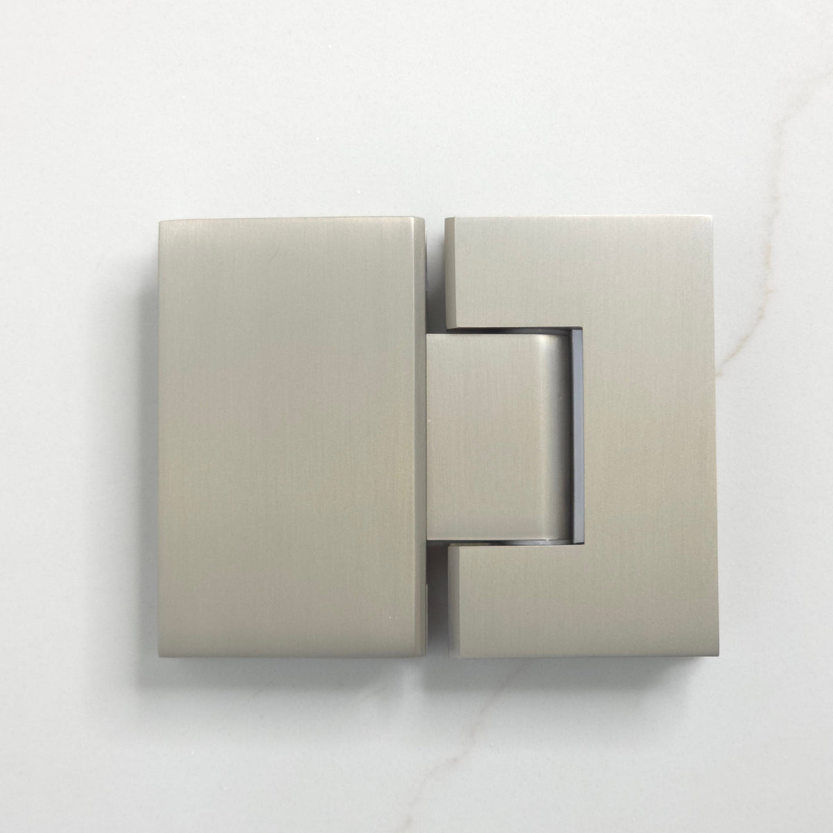 Geneva Shower Hinge Glass to Glass Brushed Nickel