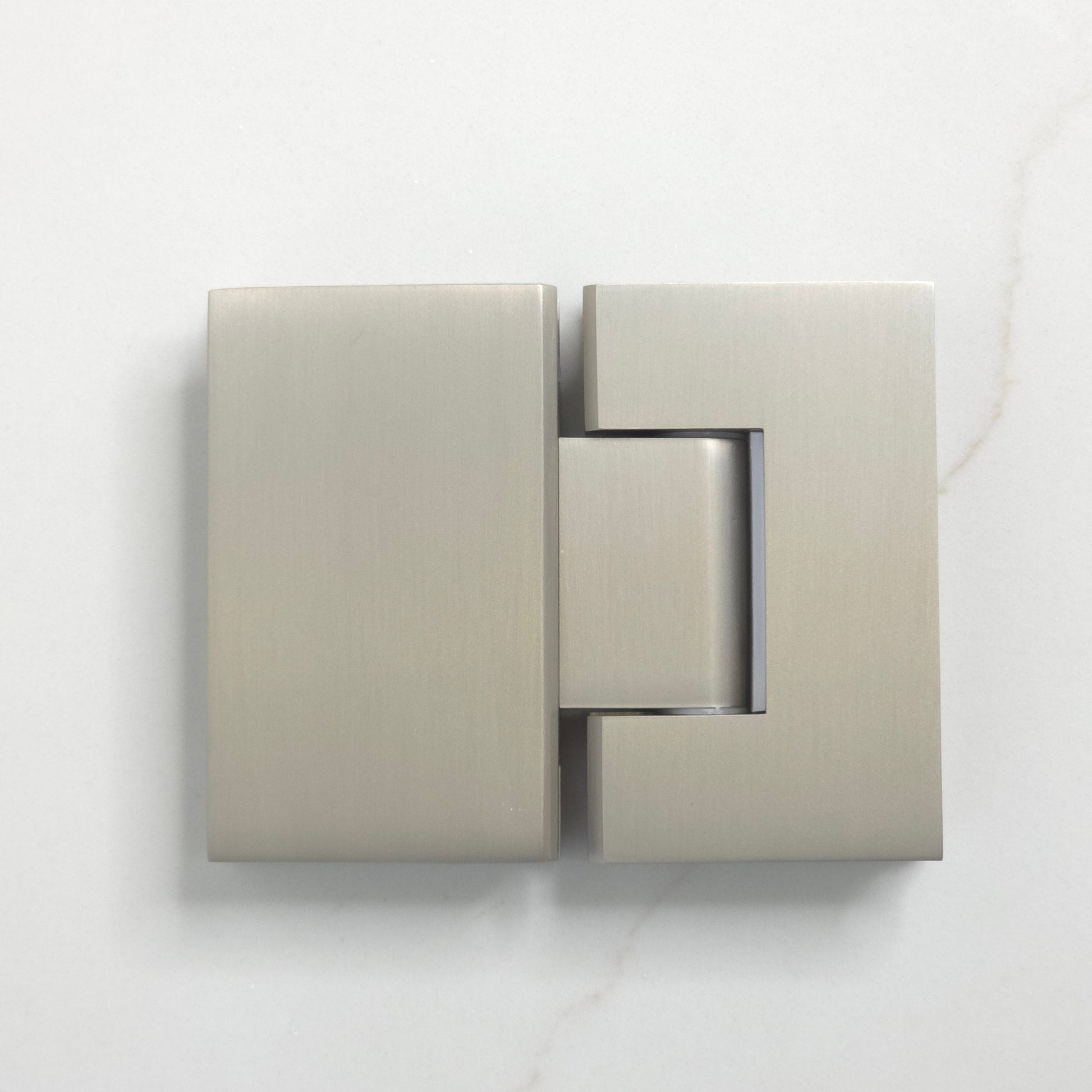 Geneva Shower Hinge Glass to Glass Brushed Nickel