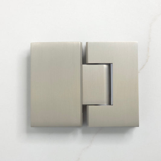 Geneva Shower Hinge Glass to Glass Brushed Nickel
