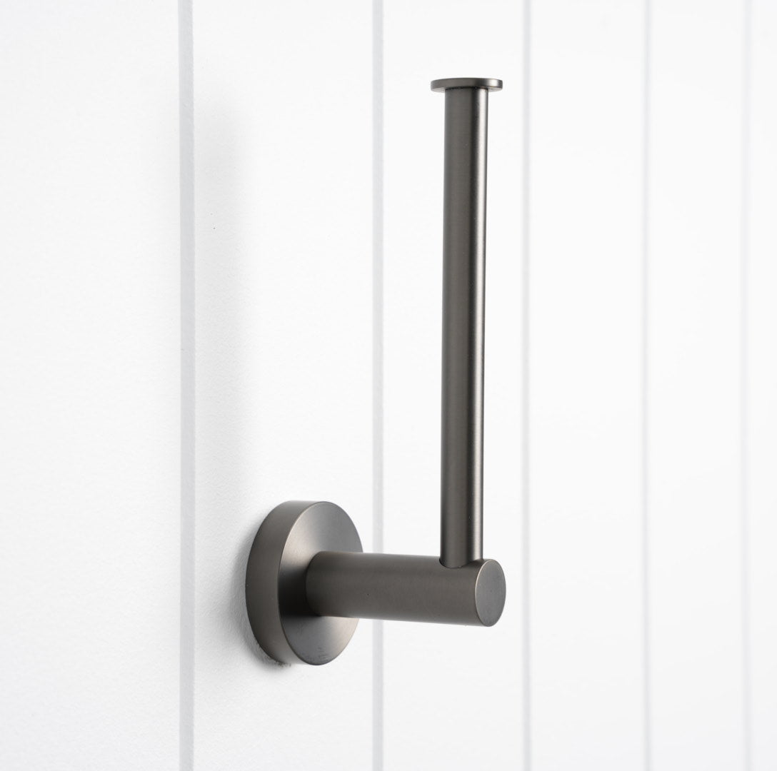 Lille Toilet Roll Holder - Brushed Gun Metal