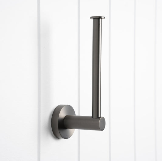 Lille Toilet Roll Holder - Brushed Gun Metal