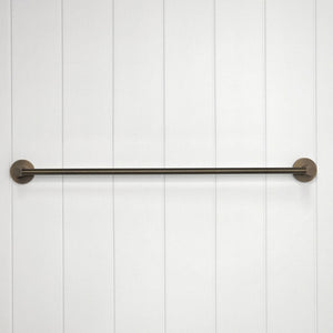 Provence 600mm Single Towel Rail — Antique Brass