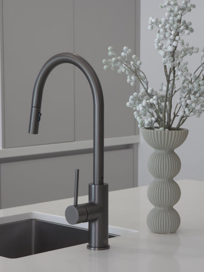 Porto Pull-Out Kitchen Mixer Gunmetal