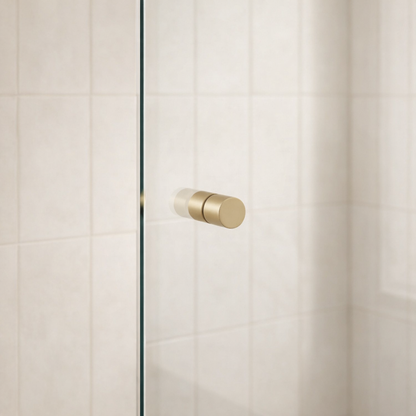 Corfu Shower Door Handle Brushed Brass
