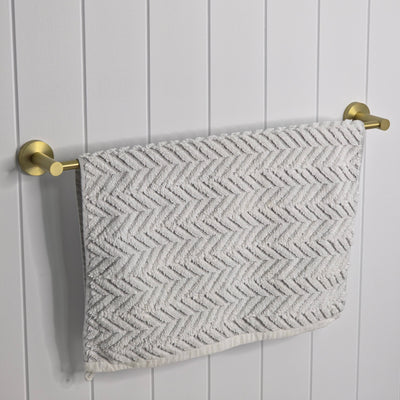 Provence 600mm Single Towel Rail Brushed Brass