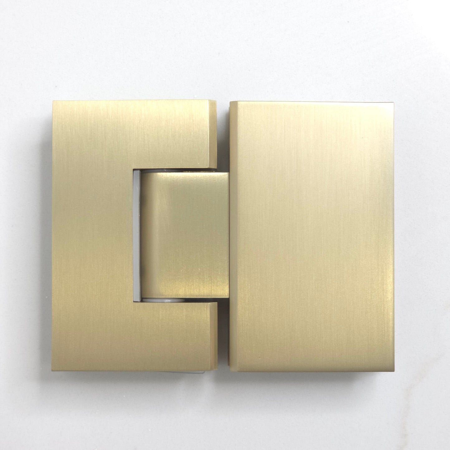 Geneva Shower Hinge Glass to Glass Brushed Brass