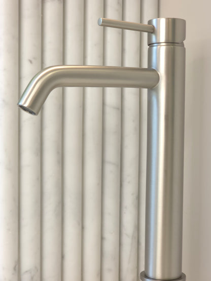 Vienna Tall Basin Mixer Brushed Nickel