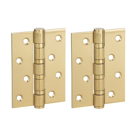 Venezia Door Butt Hinge in brushed brass finish, front view against a plain background