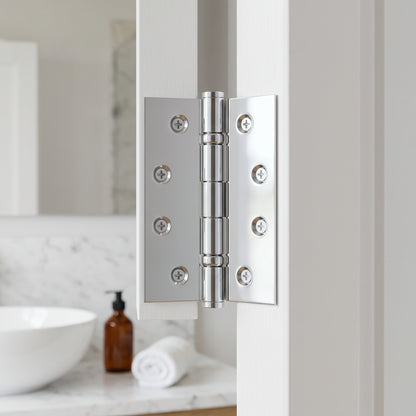 Venezia Door Butt Hinge in Chrome on an interior door