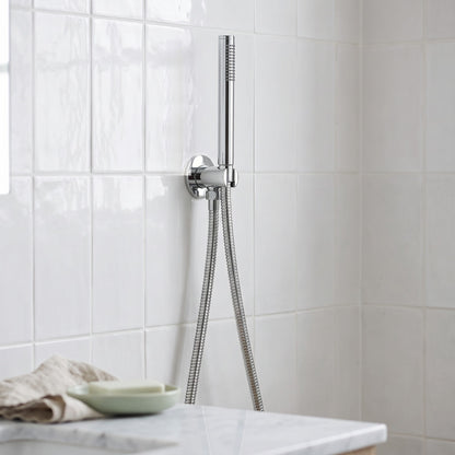 Close-up of the Versailles Handheld Shower Head with Hose in Chrome