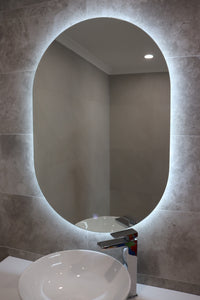 Lit Oval LED mirror 