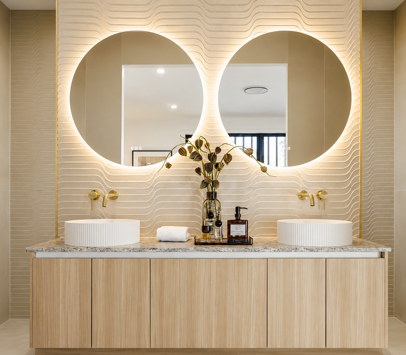 Round LED Smart Mirrors